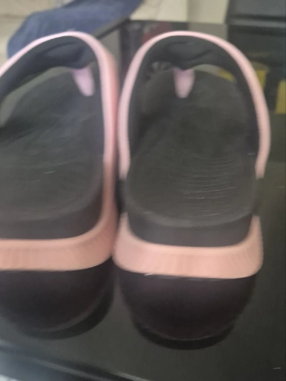 Women’s Pink and Black Comfort Thong Sandals